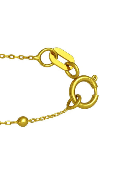 MOP Geometric Gem Rectangle Necklace in 14K Yellow Gold