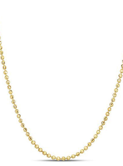 Moon Cut Bead Chain in 14k Yellow Gold (2.0 mm)