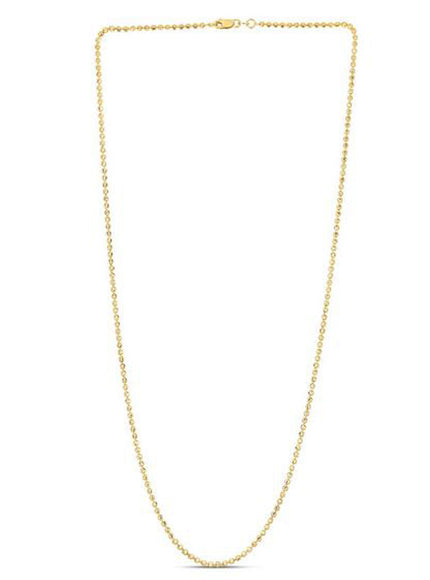 Moon Cut Bead Chain in 14k Yellow Gold (2.0 mm)