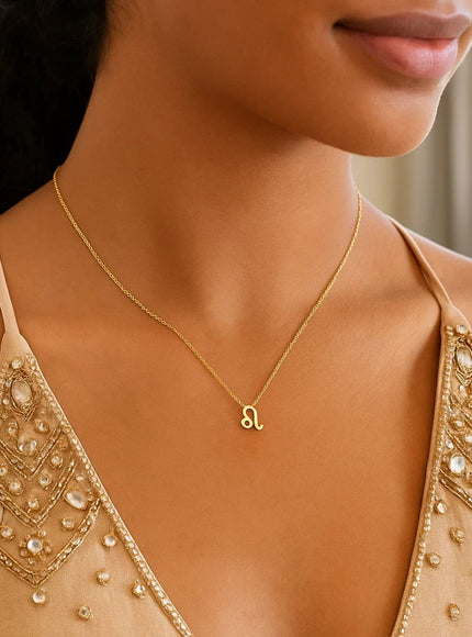 14K Yellow Gold Leo Necklace
