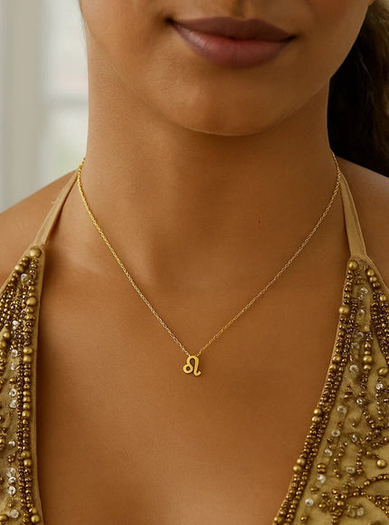 14K Yellow Gold Leo Necklace