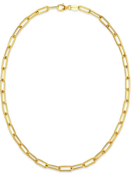 14K Yellow Gold Paperclip Chain (4.0mm)