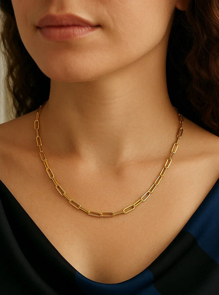 14K Yellow Gold Paperclip Chain (4.0mm)