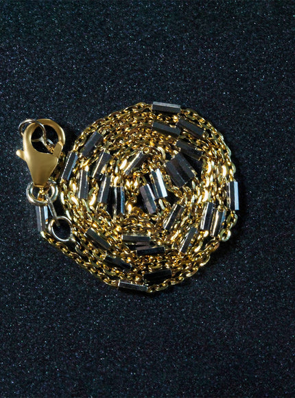 Bar Links Pendant Chain in 14k Two Tone Gold (1.4mm)