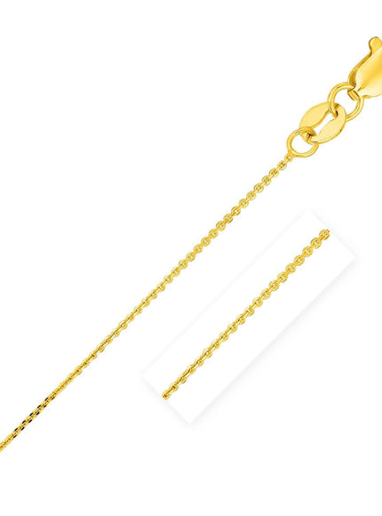 14k Yellow Gold Cable Link Chain 0.5mm - Ellie Belle