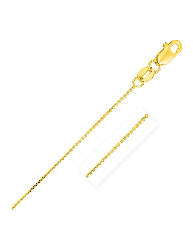 14k Yellow Gold Cable Link Chain 0.5mm - Ellie Belle