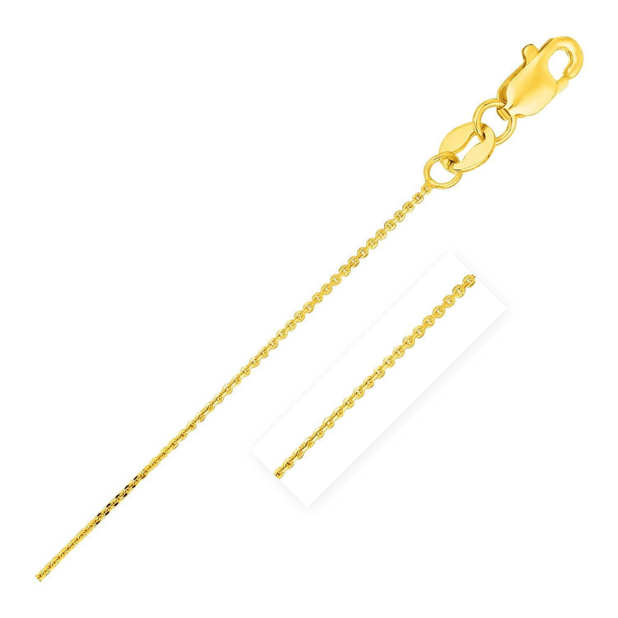 14k Yellow Gold Cable Link Chain 0.5mm - Ellie Belle