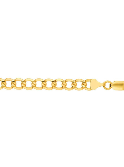 6.2mm 14k Yellow Gold Lite Curb Bracelet