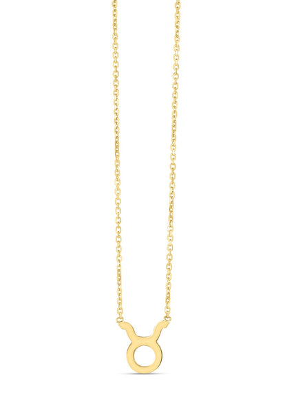 14K Yellow Gold Taurus Necklace