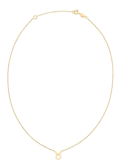 14K Yellow Gold Taurus Necklace
