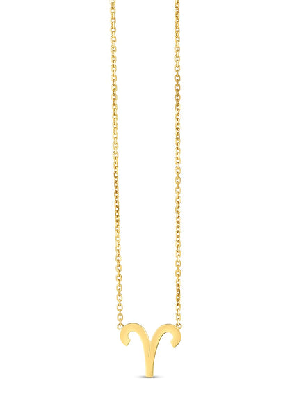 14K Yellow Gold Aries Necklace