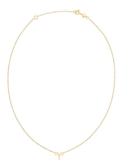 14K Yellow Gold Aries Necklace