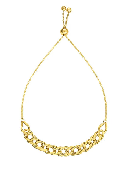 Adjustable Chain Bracelet in 14k Yellow Gold