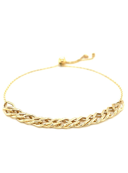 Adjustable Chain Bracelet in 14k Yellow Gold