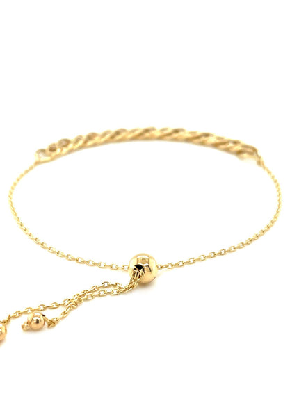 Adjustable Chain Bracelet in 14k Yellow Gold