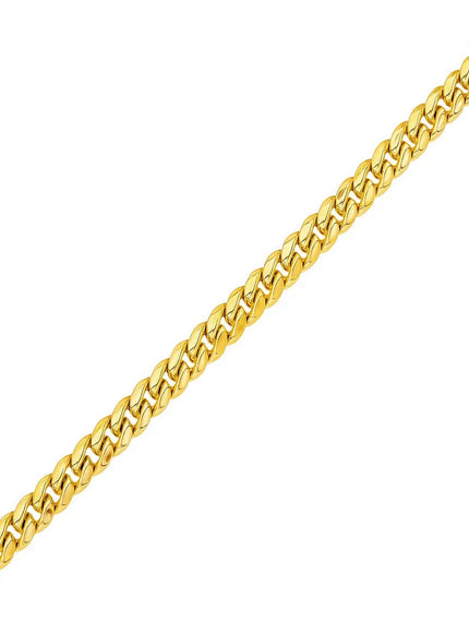 6.1mm 14k Yellow Gold Semi Solid Miami Cuban Bracelet