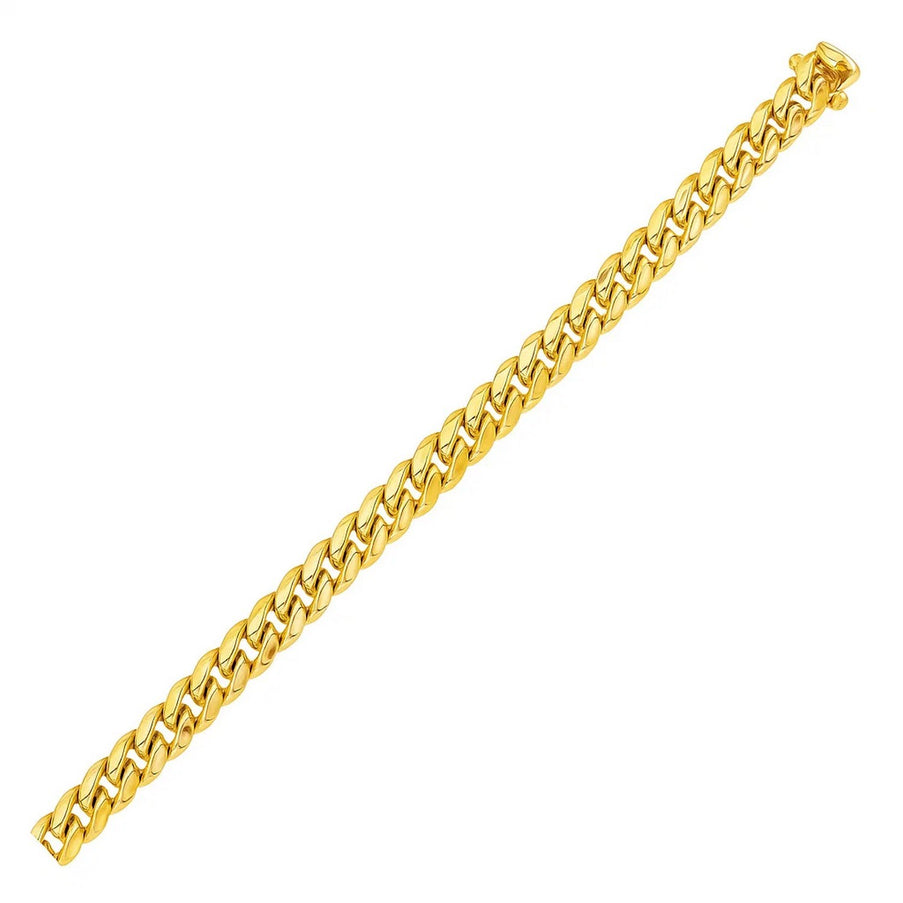 6.1mm 14k Yellow Gold Semi Solid Miami Cuban Bracelet