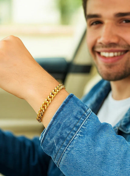 6.1mm 14k Yellow Gold Semi Solid Miami Cuban Bracelet