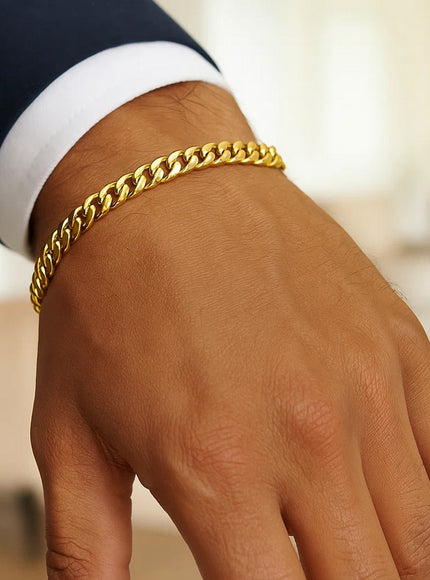 6.1mm 14k Yellow Gold Semi Solid Miami Cuban Bracelet