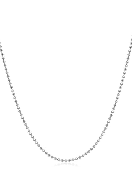 14k White Gold Bead Chain 1.0mm