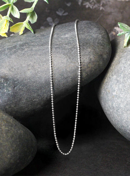 14k White Gold Bead Chain 1.0mm