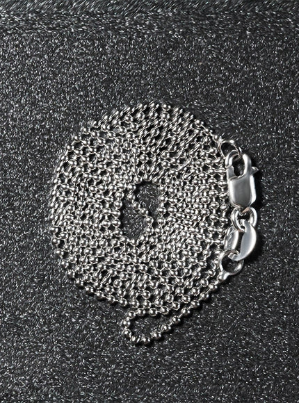 14k White Gold Bead Chain 1.0mm