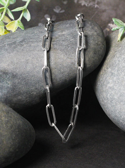 14k White Gold Bold Paperclip Chain (4.2 mm)