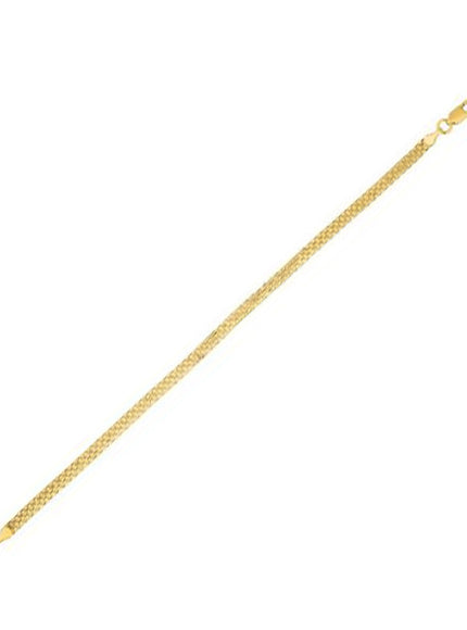 3.5mm 14k Yellow Gold Bismark Chain
