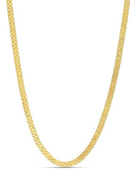 3.5mm 14k Yellow Gold Bismark Chain