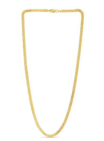 3.5mm 14k Yellow Gold Bismark Chain