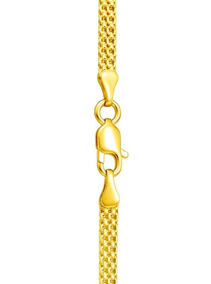 3.5mm 14k Yellow Gold Bismark Chain