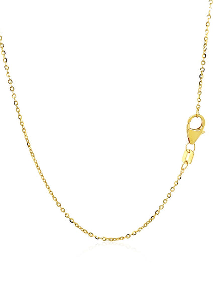 14k Yellow Gold Double-Strand Chain Necklace with Puff Moon and Star