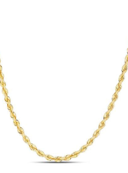 14k Yellow Gold Light Rope Chain 1.5mm