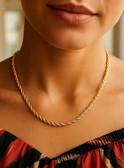 14k Yellow Gold Light Rope Chain 1.5mm