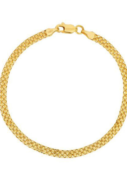 3.5mm 14k Yellow Gold Bismark Bracelet