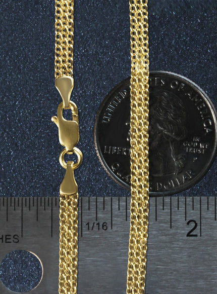 3.5mm 14k Yellow Gold Bismark Bracelet