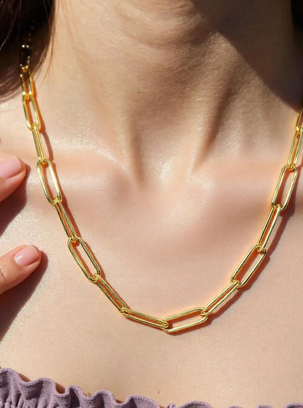 14K Yellow Gold Bold Paperclip Chain (4.2 mm)