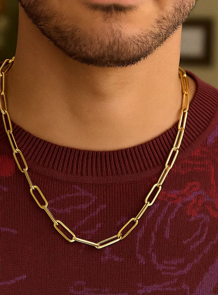 14K Yellow Gold Bold Paperclip Chain (4.2 mm)