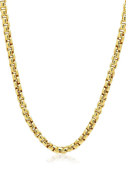 3.4mm 14k Yellow Gold Round Box Chain