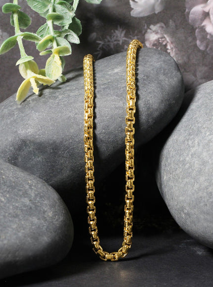 3.4mm 14k Yellow Gold Round Box Chain