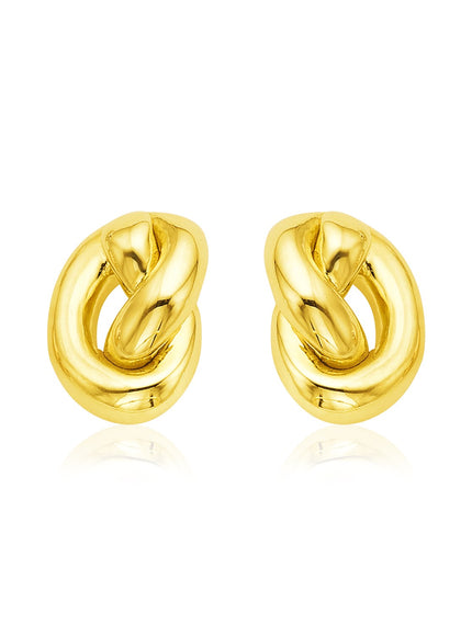 14k Yellow Gold Polished Knot Earrings