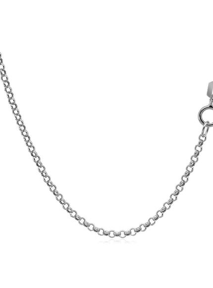14k White Gold Rolo Chain 1.9mm