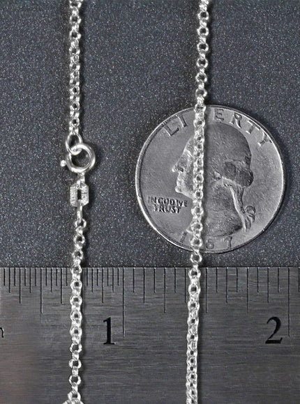 14k White Gold Rolo Chain 1.9mm