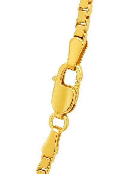2.5mm 14k Yellow Gold Semi Solid Box Chain