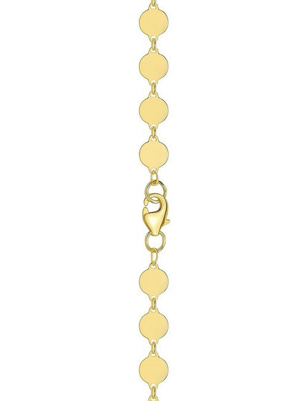 14k Yellow Gold Necklace with Polished Circles
