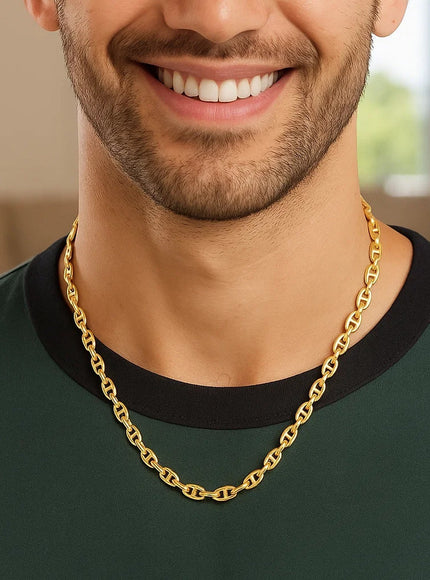 14k Yellow Gold High Polish Mariner Link Chain (5.4mm)