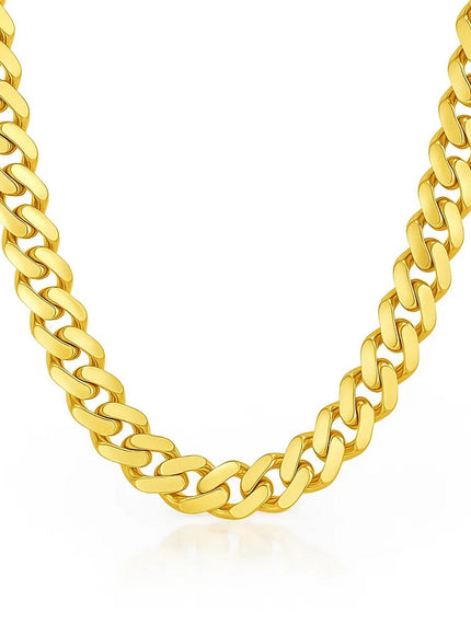 14k Yellow Gold Polished Miami Cuban Chain Necklace