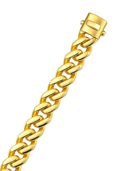 14k Yellow Gold Polished Miami Cuban Chain Necklace