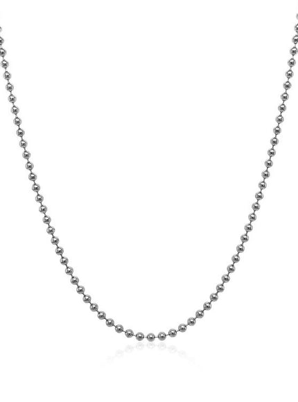 14k White Gold Bead Chain 1.5mm