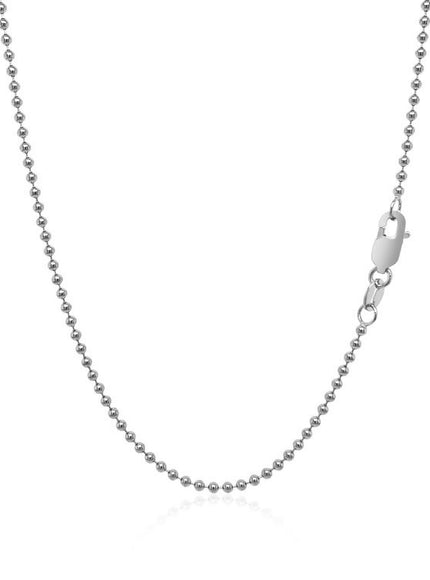 14k White Gold Bead Chain 1.5mm